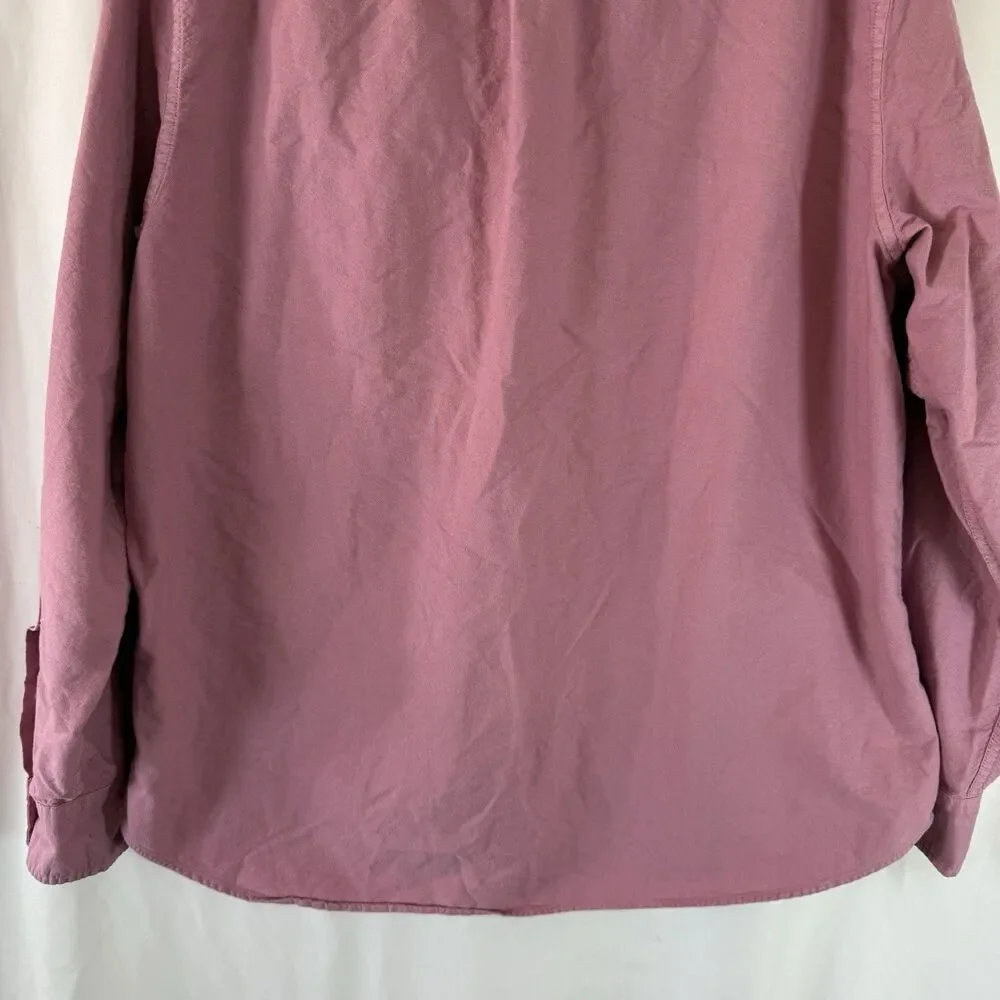 J. Crew Shirt Men's XL Red Button Up Long Sleeve Garment Dye Classic Fit